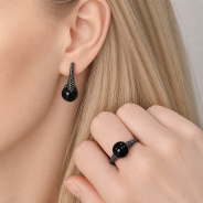 Серьги из Серебра 925 Приволжский ювелир арт. 304236-SH73ZM73, чёрный оксид.