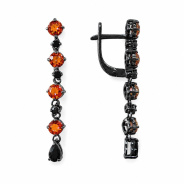 Серьги из Серебра 925 Приволжский ювелир арт. 304333-GH42SH73, чёрный оксид.