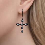 Серьги из Серебра 925 Приволжский ювелир арт. 304355-SH73ZM73, чёрный оксид.