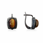 Серьги из Серебра 925 Приволжский ювелир арт. 304412-TG, чёрный оксид.