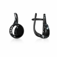 Серьги из Серебра 925 Приволжский ювелир арт. 304532-FA11FA73, чёрный оксид.