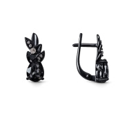 Серьги из Серебра 925 Приволжский ювелир арт. 304543-FA11GH73, чёрный оксид.