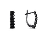 Серьги из Серебра 925 Приволжский ювелир арт. 304583-FA73, чёрный оксид.