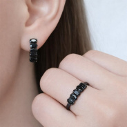 Серьги из Серебра 925 Приволжский ювелир арт. 304583-FA73, чёрный оксид.
