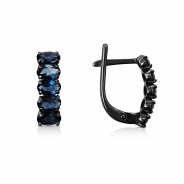 Серьги из Серебра 925 Приволжский ювелир арт. 304583-NK59, чёрный оксид.