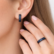 Серьги из Серебра 925 Приволжский ювелир арт. 304583-NK59, чёрный оксид.