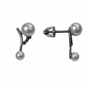 Серьги из Серебра 925 Приволжский ювелир арт. 304804-SH73ZM54, чёрный оксид.