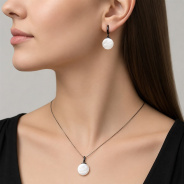 Серьги из Серебра 925 Приволжский ювелир арт. 304846-PM07, чёрный оксид.