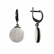 Серьги из Серебра 925 Приволжский ювелир арт. 304846-PM73, чёрный оксид.