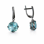 Серьги из Серебра 925 Приволжский ювелир арт. 304856-FA11TP15, чёрный оксид.