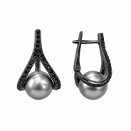 Серьги из Серебра 925 Приволжский ювелир арт. 304925-SH73ZM54, чёрный оксид.