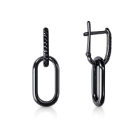Серьги из Серебра 925 Приволжский ювелир арт. 304961-SH73, чёрный оксид.