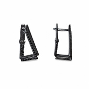 Серьги из Серебра 925 Приволжский ювелир арт. 304967-SH73, чёрный оксид.