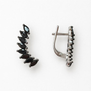 Серьги из Серебра 925 Приволжский ювелир арт. 305187-FA73, родирование + черный родий.