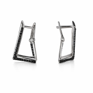 Серьги из Серебра 925 Приволжский ювелир арт. 305967-SH73, родирование + черный родий.