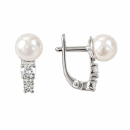 Серьги из Серебра 925 Приволжский ювелир арт. 311013-FA11ZM07, Родирование.