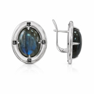Серьги из Серебра 925 Приволжский ювелир арт. 311036-LBRT, Родирование.