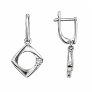 Серьги из Серебра 925 Приволжский ювелир арт. 311054-FA11, Родирование.