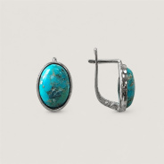 Серьги из Серебра 925 Приволжский ювелир арт. 311057-BZ, Родирование.