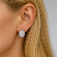 Серьги из Серебра 925 Приволжский ювелир арт. 311057-NF07, Родирование.