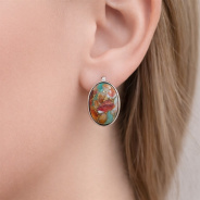 Серьги из Серебра 925 Приволжский ювелир арт. 311057-UB15, Родирование.