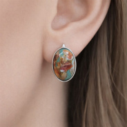 Серьги из Серебра 925 Приволжский ювелир арт. 311057-UB15, Родирование.