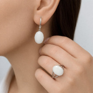 Серьги из Серебра 925 Приволжский ювелир арт. 311068-NF07, Родирование.