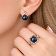 Серьги из Серебра 925 Приволжский ювелир арт. 311087-ZM, Родирование.