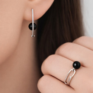 Серьги из Серебра 925 Приволжский ювелир арт. 311089-ZM73, Родирование.