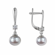 Серьги из Серебра 925 Приволжский ювелир арт. 311099-FA11ZM54, Родирование.