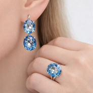Серьги из Серебра 925 Приволжский ювелир арт. 311105-GH55, Родирование.