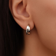 Серьги из Серебра 925 Приволжский ювелир арт. 311123, Родирование.