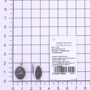 Серьги из Серебра 925 Приволжский ювелир арт. 311136-LB, Родирование.