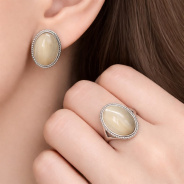 Серьги из Серебра 925 Приволжский ювелир арт. 311136-PM06, Родирование.