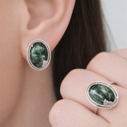 Серьги из Серебра 925 Приволжский ювелир арт. 311137-KL, Родирование.