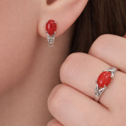 Серьги из Серебра 925 Приволжский ювелир арт. 311138-FA11KR42, Родирование.