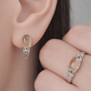 Серьги из Серебра 925 Приволжский ювелир арт. 311138-FA11RK, Родирование.
