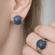 Серьги из Серебра 925 Приволжский ювелир арт. 311139-KR15, Родирование.