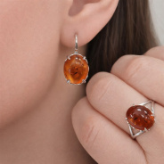 Серьги из Серебра 925 Приволжский ювелир арт. 311141-YN, Родирование.