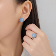 Серьги из Серебра 925 Приволжский ювелир арт. 311143-AN, Родирование.