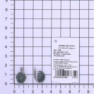 Серьги из Серебра 925 Приволжский ювелир арт. 311143-HP, Родирование.