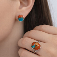 Серьги из Серебра 925 Приволжский ювелир арт. 311143-UB15, Родирование.