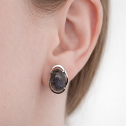 Серьги из Серебра 925 Приволжский ювелир арт. 311145-LB, Родирование.