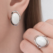 Серьги из Серебра 925 Приволжский ювелир арт. 311145-NF07, Родирование.