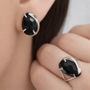 Серьги из Серебра 925 Приволжский ювелир арт. 311148-AG73, Родирование.