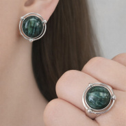 Серьги из Серебра 925 Приволжский ювелир арт. 311149-KL, Родирование.