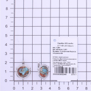 Серьги из Серебра 925 Приволжский ювелир арт. 311149-UB, Родирование.
