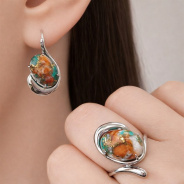 Серьги из Серебра 925 Приволжский ювелир арт. 311151-UB15, Родирование.