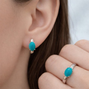 Серьги из Серебра 925 Приволжский ювелир арт. 311161-HK, Родирование.