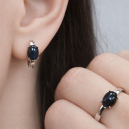 Серьги из Серебра 925 Приволжский ювелир арт. 311161-LB, Родирование.